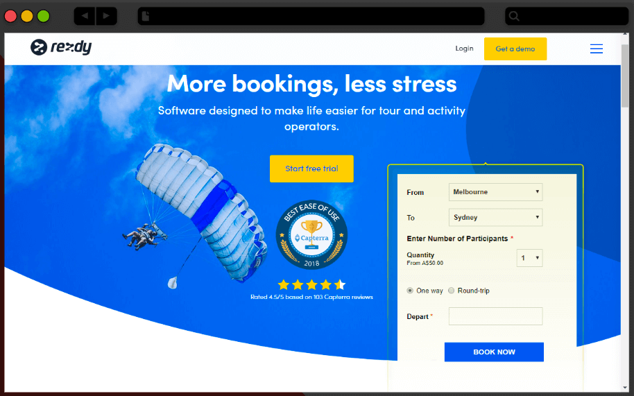 Online Booking Software for Tour Operators (Rezdy Booking Window) - ColorWhistle