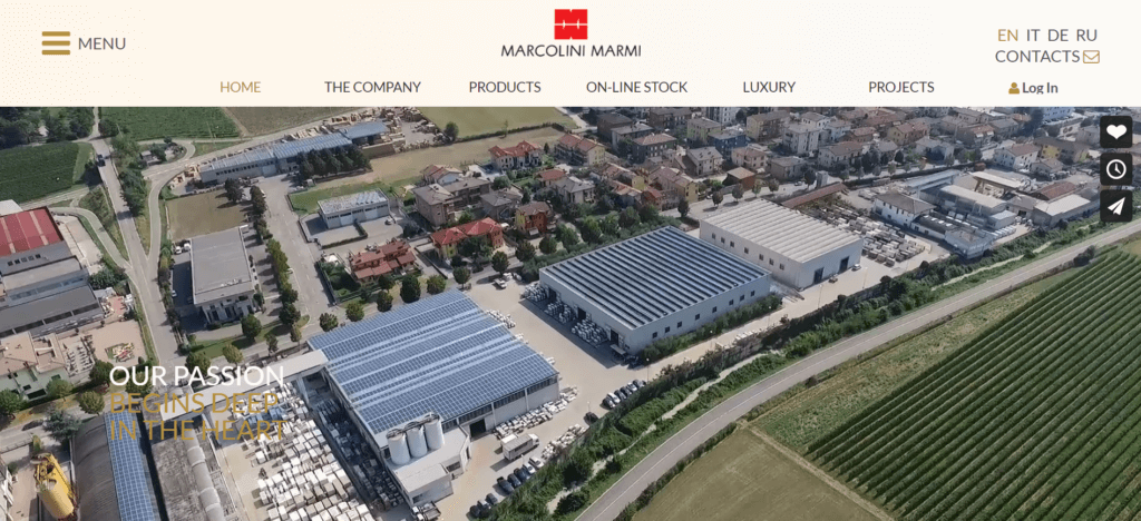 Italian Flooring Company Website Ideas (Marmi) - ColorWhistle