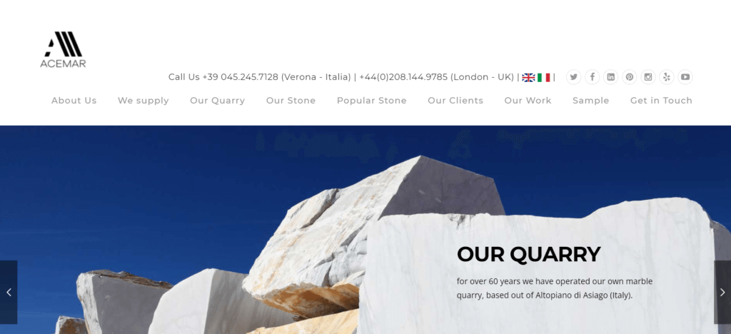 Italian Flooring Company Website Ideas (Acemar) - ColorWhistle