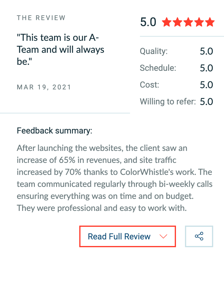 Our Team Effort Feedback - ColorWhistle