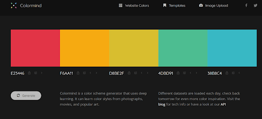 Exploring the Intersection of AI and Responsive Web Design (Colormind) - ColorWhistle
