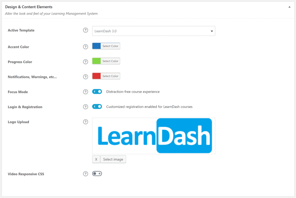 LearnDash WordPress LMS Plugin for Education (General Settings) - ColorWhistle
