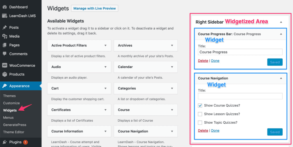 LearnDash WordPress LMS Plugin for Education (LearnDash Widgets) - ColorWhistle