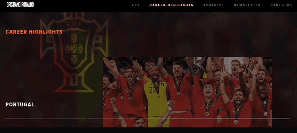 Personal Website Trends - What's New (Cristiano-Ronaldo) - ColorWhistle