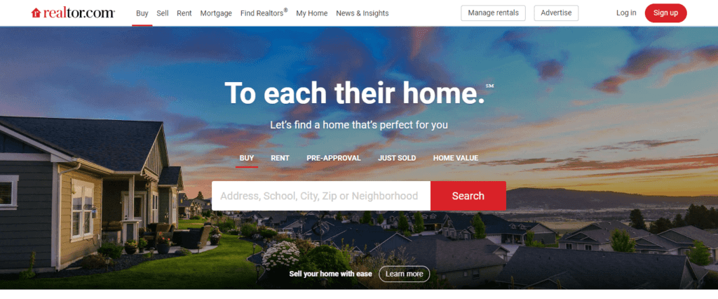 Real Estate Web Application Development (Realtor) - ColorWhistle
