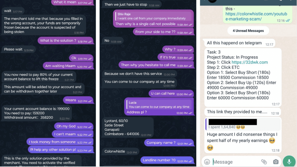 Telegram Scam & Fraud - ColorWhistle