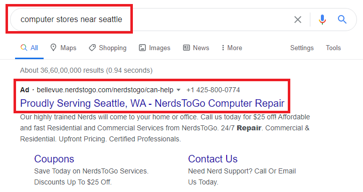 Local SEO Checklist and Local Advertising Online (Google Traditional Text Ad) - ColorWhistle