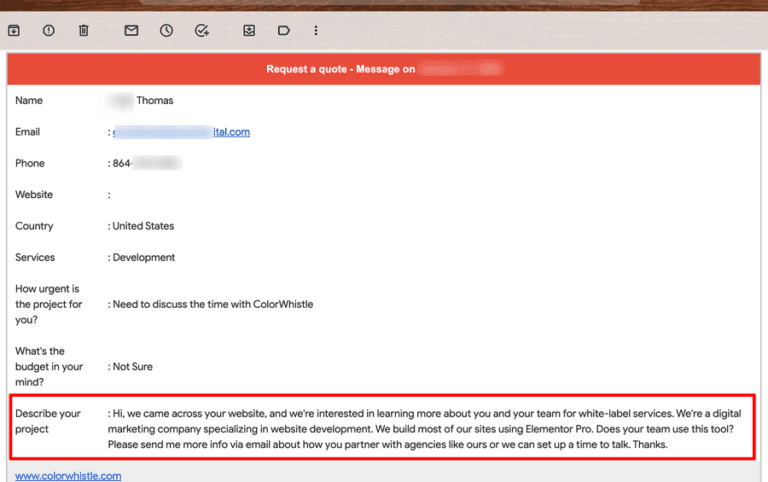Website Development Vendor Partnership Examples - ColorWhistle