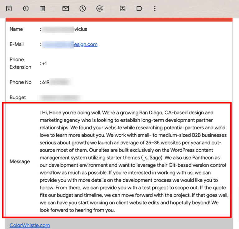 Long Term Website Development Vendor Partnership Examples - ColorWhistle