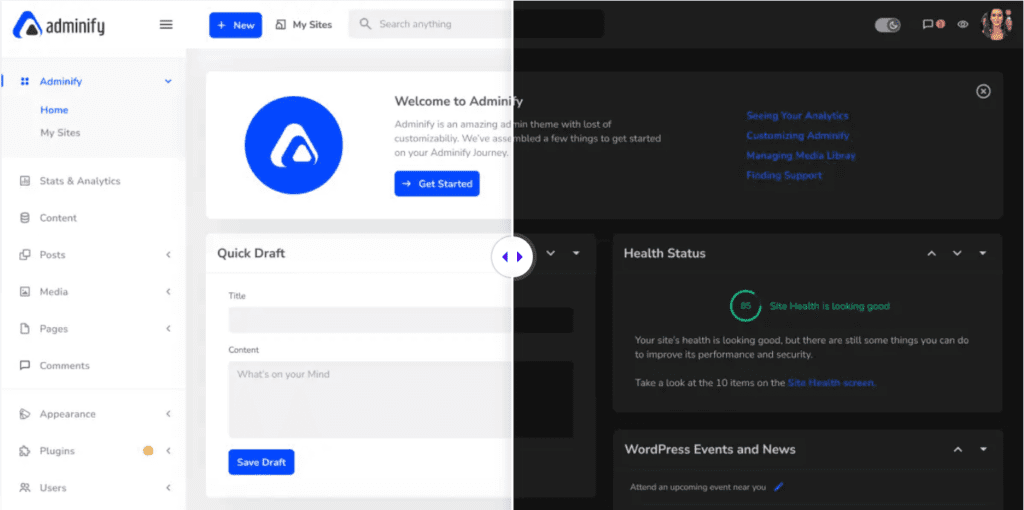 Custom Dashboard Web Applications ( Adminify) - ColorWhistle