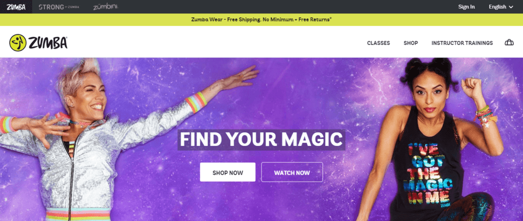 Best Website Redesign Ideas and Case Studies (redesign Zumba) - ColorWhistle