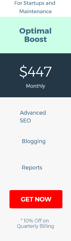 $447 Monthly Organic Digital Marketing Package Booster